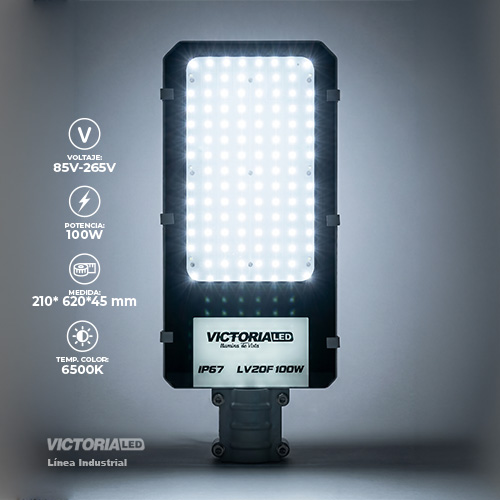 [LV20F 100W] VICTORIA LED LAMPARA DE POSTE 6500K BASE FIJA
