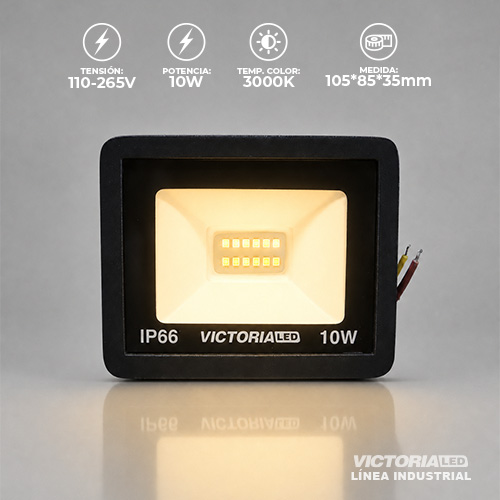 [VLY-10W 3000K] VICTORIA LED REFLECTOR 3000K 100-265V IP66 40U/C