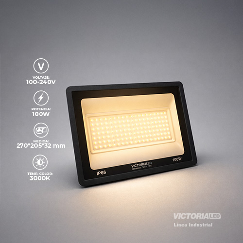 [VLY-100W 3000K] VICTORIA LED REFLECTOR 3000K 100-240V IP66 10U/C