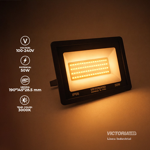 [VLY-50W 3000K] VICTORIA LED REFLECTOR 3000K 100-265V IP66 20U/C