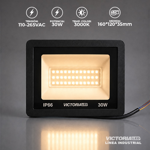 [VLY-30W 3000K] VICTORIA LED REFLECTOR 3000K 100-240V IP66 40U/C
