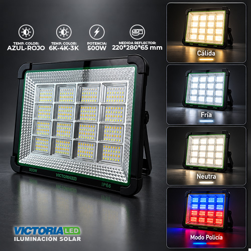 VICTORIA LED REFLECTOR SOLAR PANAL 6500K | Aromotor