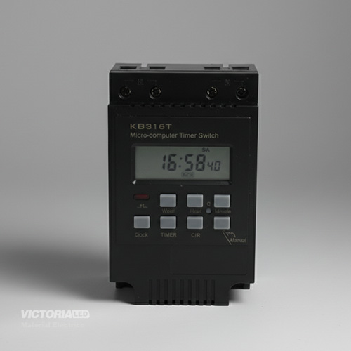 [KG-316T] VICTORIA LED TIMER 85-264V AC 25A NEGRO 30U/C