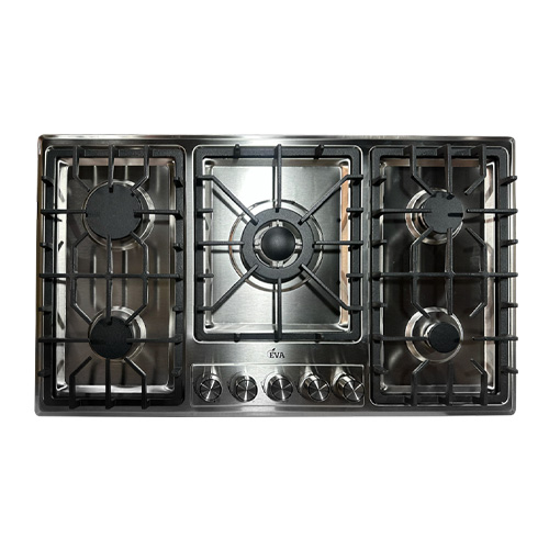 [EGIQ5-1] ENCIMERA EVA 5 QUEMADORES INOX