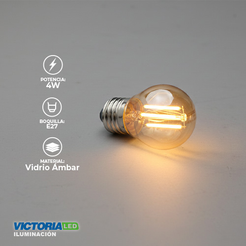 [ZM-3] FOCO LED DECORATIVO VINTAGE 4W E27 110V AMBAR 100U/C
