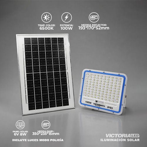 [VL-RS100W] SOLAR REFLECTOR MULTIPUNTO 6500K 100W