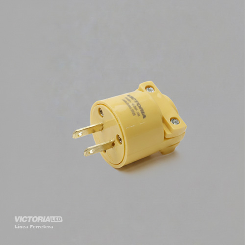 [VLCIA2-15A] ENCHUFE MACHO 2P 125V 15A AMARILLO 25U/C