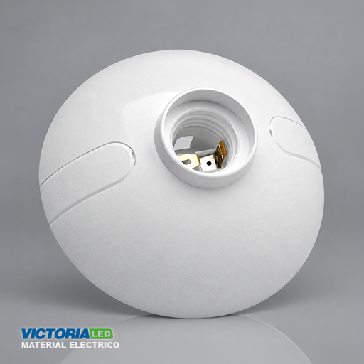 [VLPB-E27] BOQUILLA PLATÓN E27 PLASTICO 125/250V 4A 150W BLANCO 10U/C
