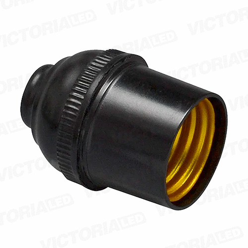 [VLCLC-1N] BOQUILLA COLGANTE BAQUELITA E27 600W 110/250V NEGRO 25U/C