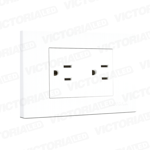 [VL-TM3B] TOMACORRIENTE DOBLE 16A 125/250V PC BLANCO 10U/C