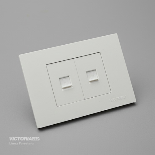 [VL-RJ45B] TOMA RJ45 CAT5 + CAT6 PC BLANCO 10U/C