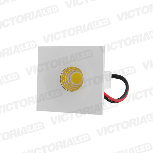 [SL3WC 6K] OJO DE BUEY 3W 6500K CUADRADO BLANCO 100U/C