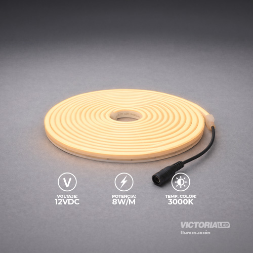 [VL-CN 3000K] CINTA NEON 5M 3000K IP65 AC100-240V DC12V