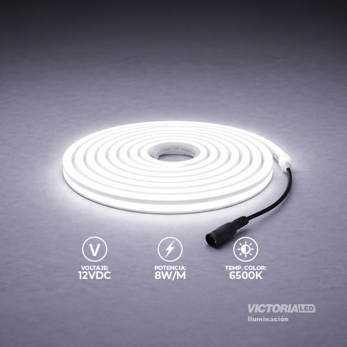 [VL-CN 6500K] CINTA NEON 5M 6500K IP65 AC100-240V DC12V