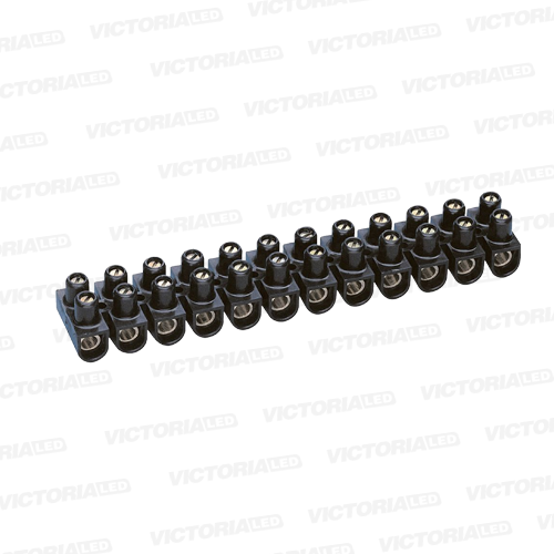 [X3-1512N-PE] BORNERA 12 POLOS 15A NEGRO PE