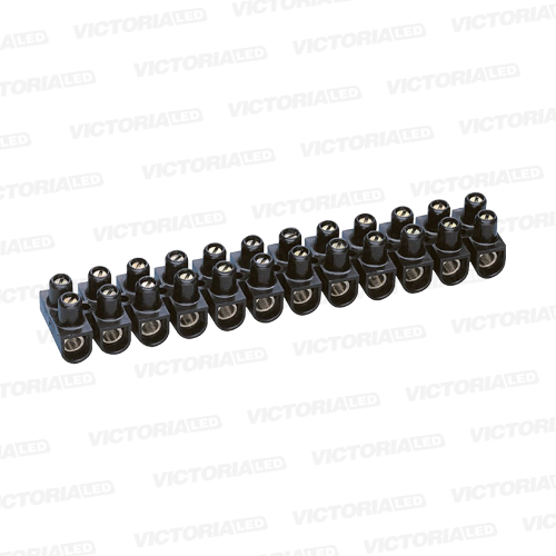 [X3-2012N-PE] BORNERA 12 POLOS 20A NEGRO PE